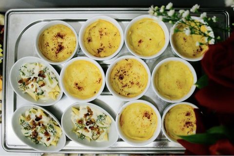 Sobremesas individuais em porções delicadas